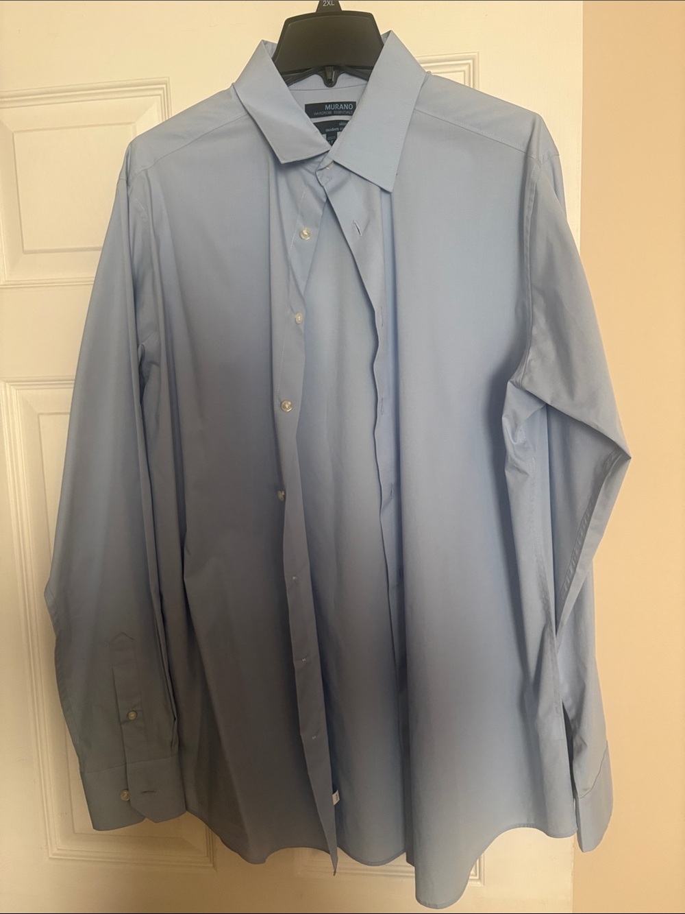 Murano Men's Pale Blue Dress Shirt - Classic Spread Collar